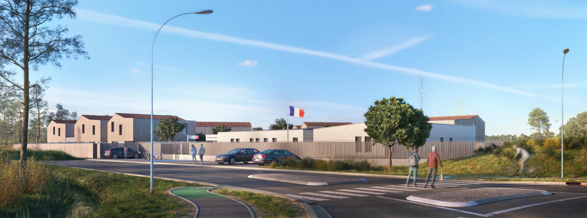 Construction gendarmeries Gironde : Esquisse 2 du projet