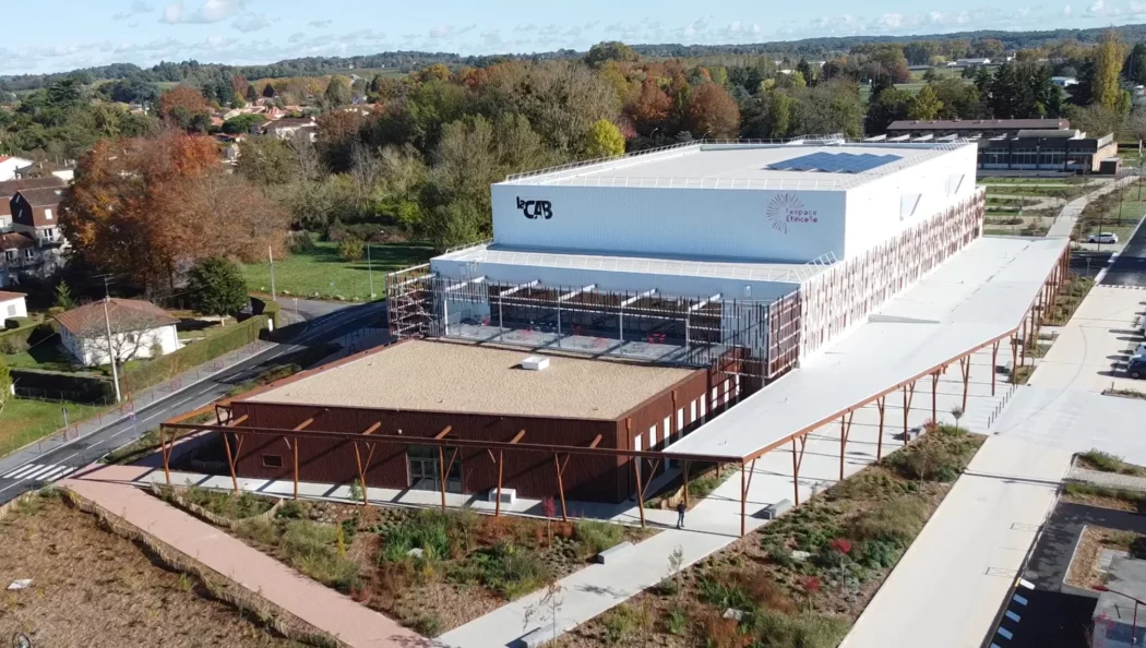 Photo aérienne du centre événementiel de Bergerac